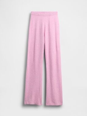 GAP CashSoft Pink 11” Wide Leg Knit Pants Soft Sweater Joggers